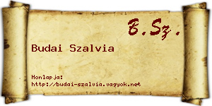 Budai Szalvia névjegykártya
